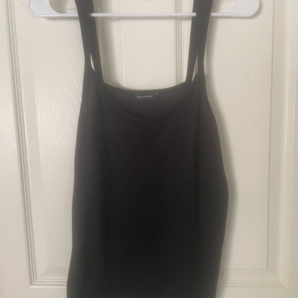 Magaschoni Women's Wool Cashmere Tank Top Black